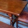 Antique solid oak circa early 19th century table plus 2 oak bench and 4 oak chairs Image 6