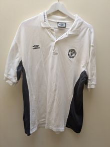 2000/02 Manchester United Umbro Polo Shirt Vodafone large