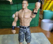 John Cena wrestling action figure camo shorts loose