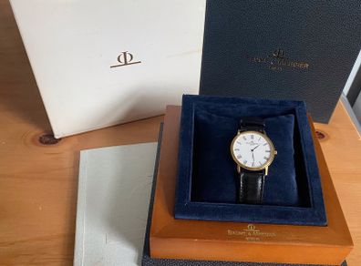 Baume & Mercier Classima 18k Solid Gold Ultra Thin Swiss Quartz Watch MV045088
