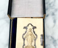 Antique little prayer book with authentic ivory cover