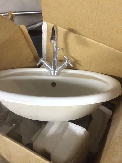 Inset Bathroom Basin / Sink with Mixer Tap - Perfect Condition