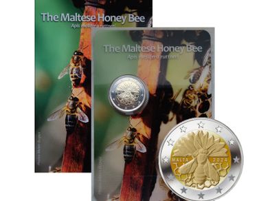 Malta 2 Euro Base Metals Brilliant Uncirculated Coin 2024 - Indigenous Breeds Maltese Honey Bee