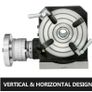 BRAND NEW Horizontal Vertical Rotary Table 4"/100mm 4-Slot MT-2 W/ 3 Dividing Plates for Milling Drilling Machine Image 3