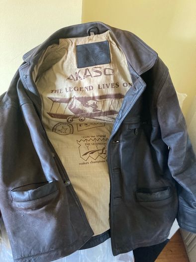 Heavy Waxed Aviator Leather Jacket