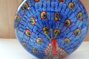 Retro Glass Paper Weight ( Peacock )