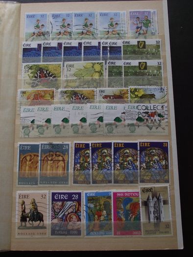 An album with Irish stamps. Reminder with duplications