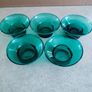 Lovely Set Of 5 Turquaze Glass Night Light Candle Holder Image 5