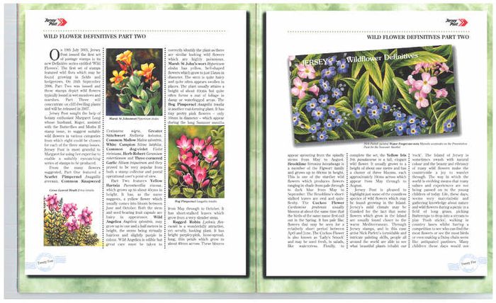 2006 Jersey (Channel Islands) Stamp Year Book (softback) issued by Jersey Post with 18 images of contents
