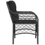 Garden Chairs with Cushions 2 pcs Black Poly Rattan Image 5