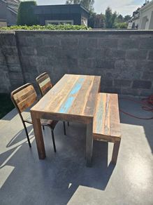 Home Street Home sand wood dining set