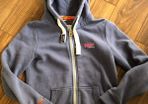 Ladies blue Superdry full zip hoodie small
