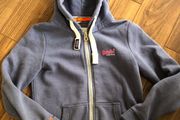 Ladies blue Superdry full zip hoodie small