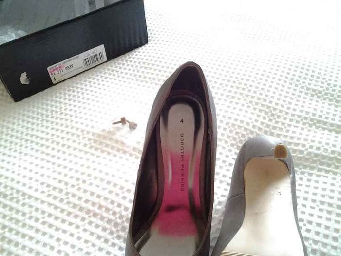 Dorothy Perkins Stone Grey High Heels - Size 4