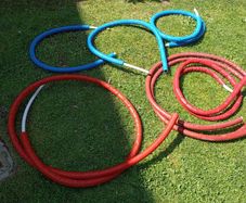 Several pieces of water pipes