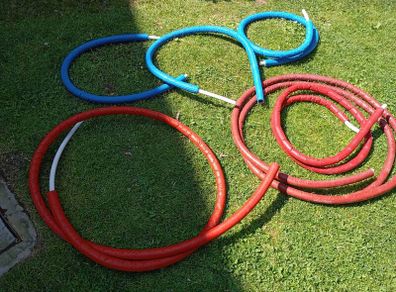 Several pieces of water pipes