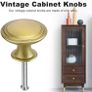 NEW SALE | 24PCS Vintage Cabinet Knobs, Chic Drawer Knobs, Antique Brass Kitchen Cupboard Handles, 30mm Round Furniture Door Knobs Image 6