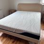 King bed with rattan and steel frame and mattress - IKEA Image 2
