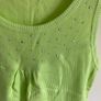 Brand new Girl's Lime Ribbed Vest Top with Sequin Embellishments | Size 5 years Image 4