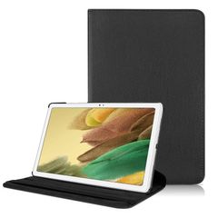 For Samsung Galaxy Tab A7 Lite Tablet Case 360 Rotating PU Leather Cover - Black
