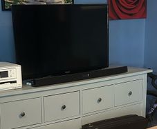 tv and cabinet