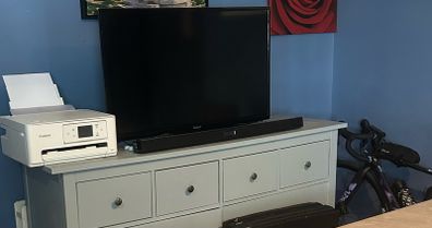 tv and cabinet