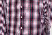 T.M. Lewin Navy and Red Check Shirt Size 15.5