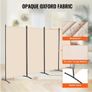 Room Divider, 4 Panels Room Divider, Folding Privacy Screen and Portable Partition Divider for Room Separation, Freestanding Room Partitions for Office, Bedroom, Study, Beige Image 3