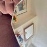 Petite Oval Bevelled Early 20th Century Frameless Mirror with Original Chain Image 5