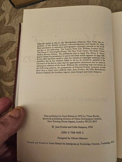 Memories Of Duveen Brothers.  Seventy Years In The Artworld. By Edward Fowles. First Edition Hardback With Dustjacket In Good Condition.  See Photos For Same.