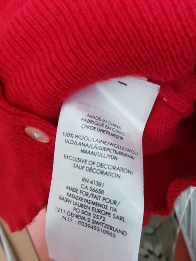 Polo Ralph Lauren 100% Wool girls cardigan 5-6yrs