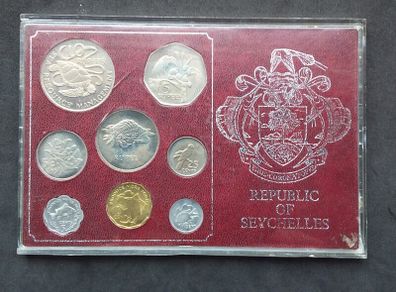 Rare 1977  / 1982 Republic of Seychelles Proof Uncirculated Coin Set