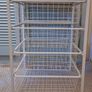 Jonaxel 4 x Wire Basket Roller Chest Drawer Storage White with Tabletop Image 4