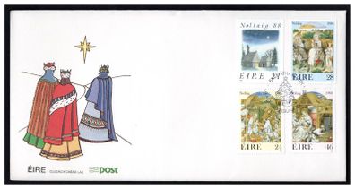 1988 Ireland Christmas Commemorative Stamps First Day Cover (FDC)