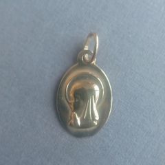 375 9K Gold Virgin Mary Medal Pendant