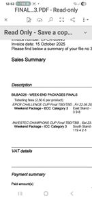 Investec Weekend Final Tickets