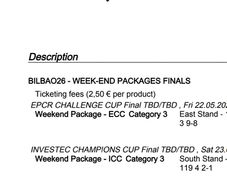 Investec Weekend Final Tickets