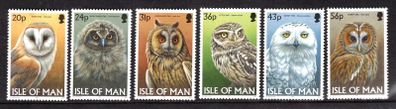 1997 Isle of Man Owls Commemorative Stamps Mint Never Hinged (MNH)