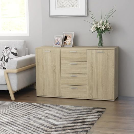 Sideboard Sonoma Oak 120x35,5x75 cm Chipboard