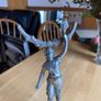 Pair of metal statues - vintage Image 8