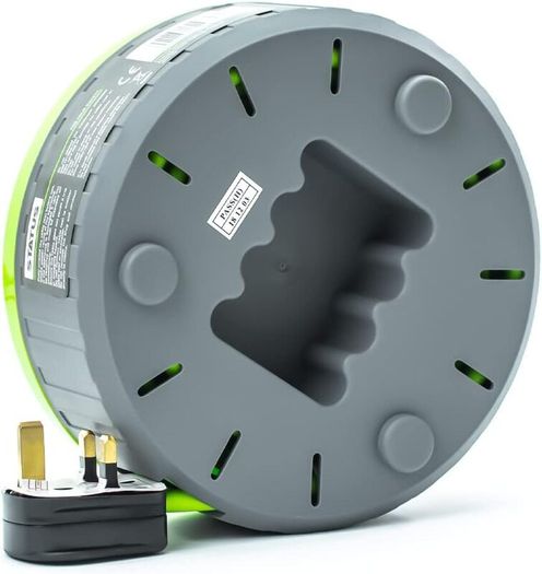 2 Socket Cable Reel | 5m Green Extension Lead | 13A with Thermal Cut Out | Heavy Duty Outdoor Extension Lead