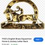 Vintage brass equestrian letter holder Image 8