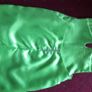 Fancy bright green satin dress with crystals Image 7