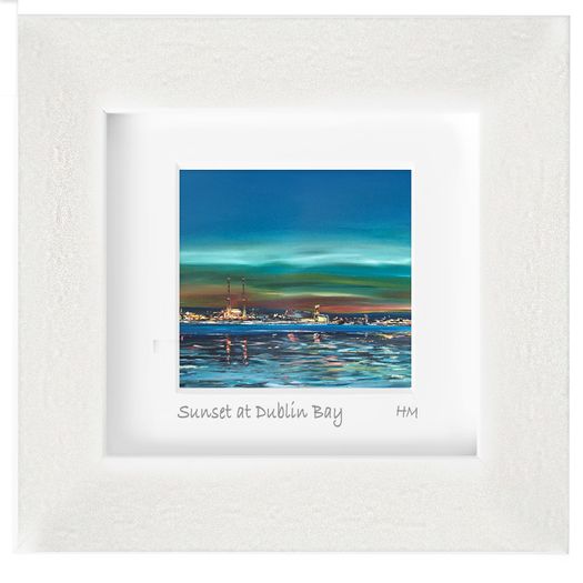 4" Square framed prints of Dublin Seascapes, B, by artist Helen Mathews