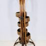Vintage Folding Rattan Plant Stand-6 Holders Image 3