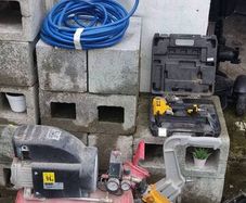 Air Compressor, Dewalt Nail Gun, Bostitch Floor Nailer