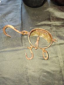 Antique Manchur or C balance scale, used by trappers hunters in the 19th century, Postage Available