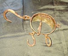 Antique Manchur or C balance scale, used by trappers hunters in the 19th century, Postage Available