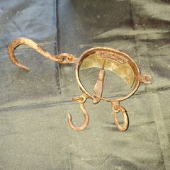 Antique Manchur or C balance scale, used by trappers hunters in the 19th century, Postage Available