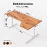 L-Shaped Electric Standing Desk, 160cm Height Adjustable Sit-Stand Desk for Home Office, Ergonomic Computer Desk with Spliced Board, Light Brown Image 2
